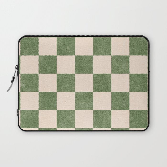 CHECKER - 001 - Olive Laptop Sleeve Gallery Image 1