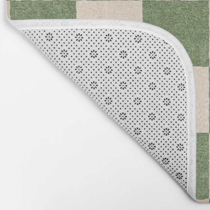 CHECKER - 001 - Olive Bath Mat Gallery Image 2