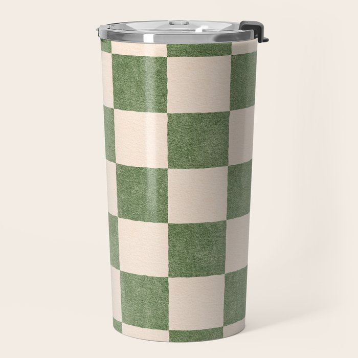 CHECKER - 001 - Olive Travel Mug Gallery Image 2