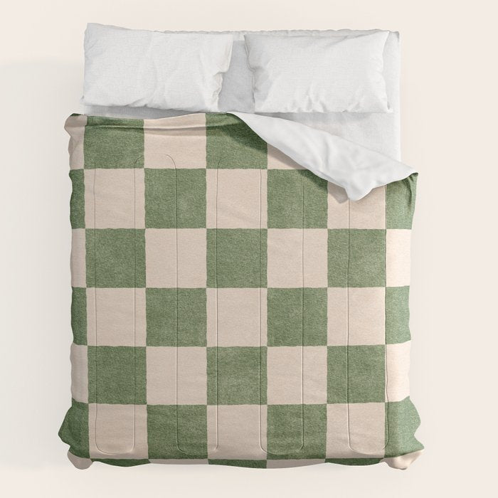 CHECKER - 001 - Olive Comforter Gallery Image 2