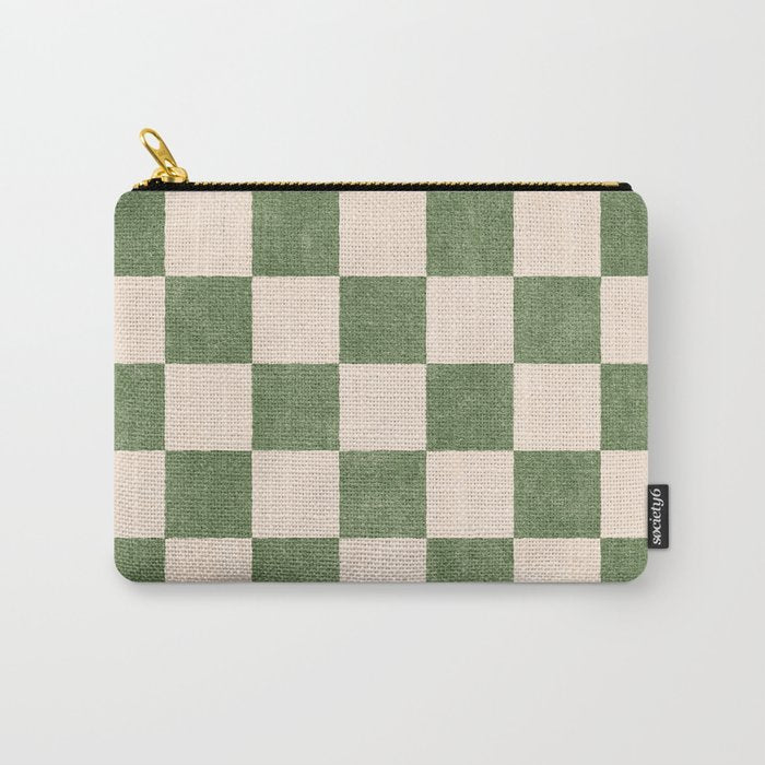 CHECKER - 001 - Olive Carry All Pouch Gallery Image 1