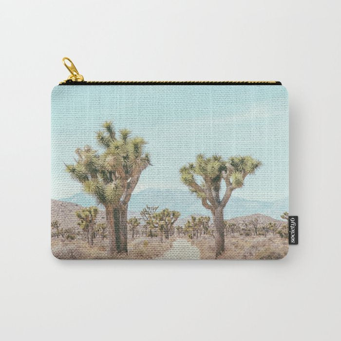 Desert Path - Joshua Tree Landscape, Nature Photography Carry All Pouch Gallery Image 1