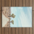 Desert Path - Joshua Tree Landscape, Nature Photography Outdoor Rug Gallery Image 1