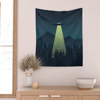 Forest UFO Wall Tapestry Gallery Image 2