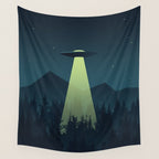 Forest UFO Wall Tapestry Gallery Image 4