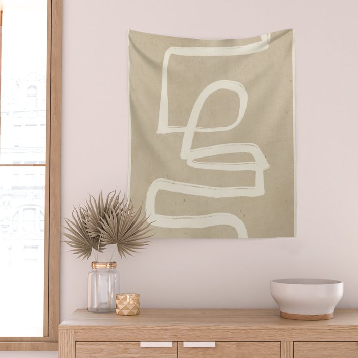 Abstract line art 72 Wall Tapestry Gallery Image 2