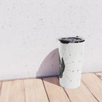 Mystic Hand with Eye - Black and Gold Ink Travel Mug Gallery Image 4