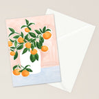 Orange Tree Branch in a Vase Stationery Card Gallery Image 2