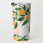 Orange Tree Branch in a Vase Travel Mug Gallery Image 3