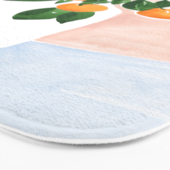 Orange Tree Branch in a Vase Bath Mat Gallery Image 3