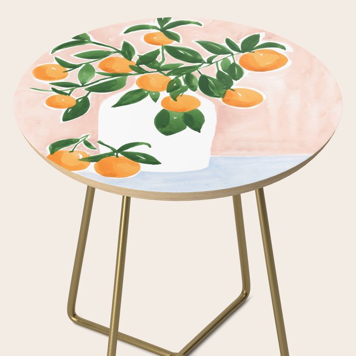 Orange Tree Branch in a Vase Side Table Gallery Image 2