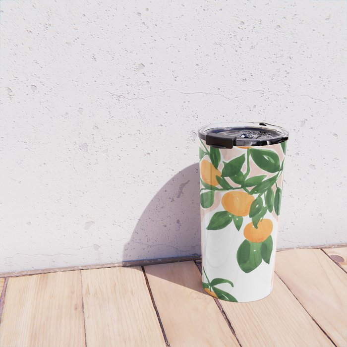 Orange Tree Branch in a Vase Travel Mug Gallery Image 4