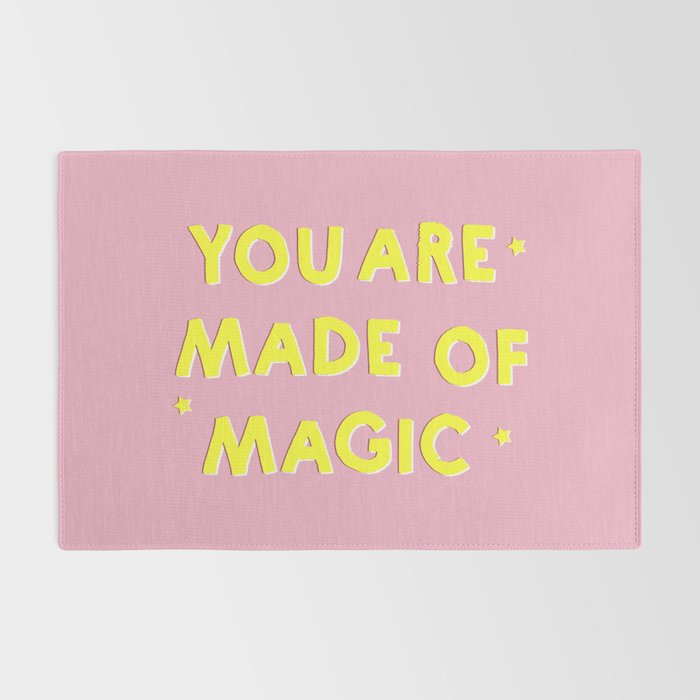 YOU ARE MADE OF MAGIC - typography Rug Gallery Image 2