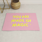 YOU ARE MADE OF MAGIC - typography Rug Gallery Image 1