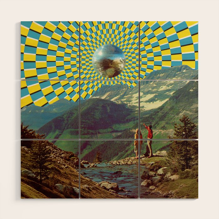 Peak Disco Boogie v2 Wood Wall Art Gallery Image 1