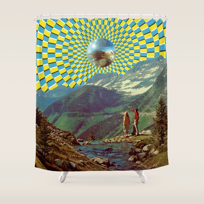 Peak Disco Boogie v2 Shower Curtain Gallery Image 1