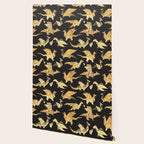 Origami metallic dragon friends // black background golden fantasy animals Wallpaper Gallery Image 2