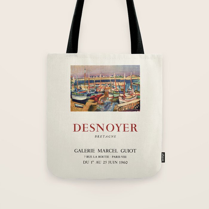 Francois Desnoyer Vintage Art Exhibition Poster, 1960 Tote Bag Gallery Image 1