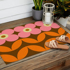 Retro Flower 10B Outdoor Rug Gallery Image 2