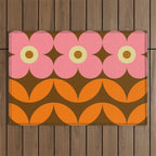Retro Flower 10B Outdoor Rug Gallery Image 1