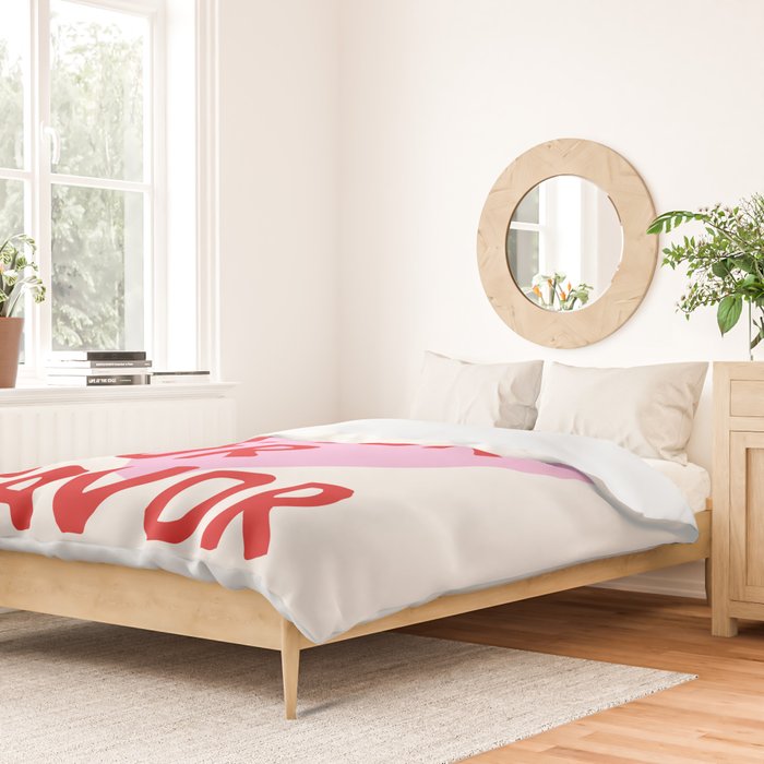 More Amor Por Favor in Pink and Red Duvet Cover Gallery Image 2