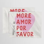 More Amor Por Favor in Pink and Red Placemat Gallery Image 1