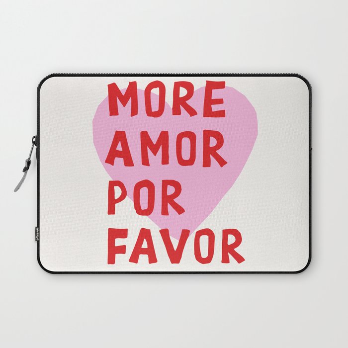 More Amor Por Favor in Pink and Red Laptop Sleeve Gallery Image 1