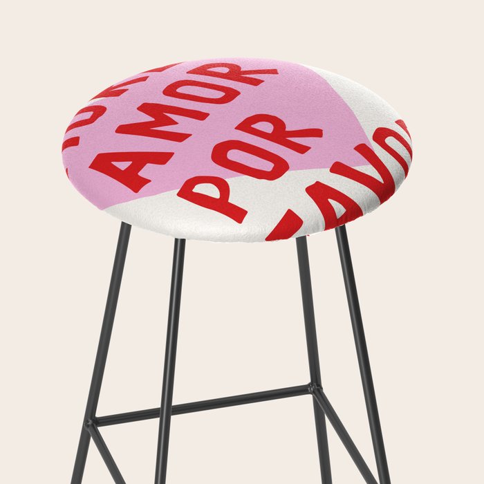 More Amor Por Favor in Pink and Red Stool Gallery Image 2