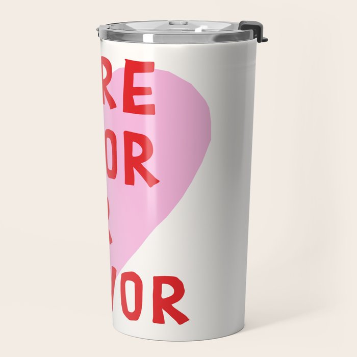 More Amor Por Favor in Pink and Red Travel Mug Gallery Image 2