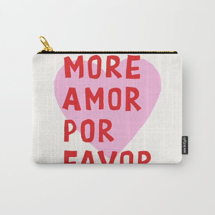 More Amor Por Favor in Pink and Red Carry All Pouch Gallery Image 1