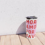 More Amor Por Favor in Pink and Red Travel Mug Gallery Image 4