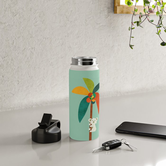 Koala on Coconut Tree Water Bottle Gallery Image 5
