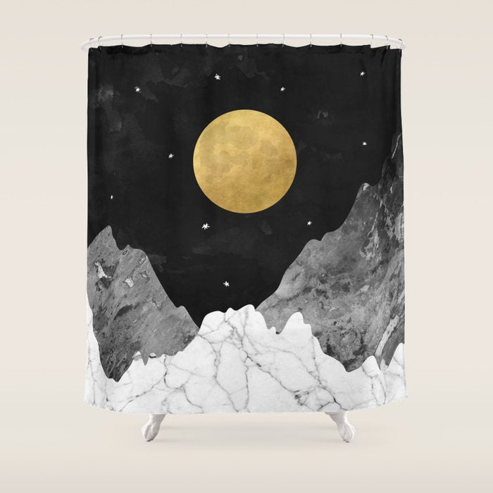 Moon and Stars Shower Curtain Gallery Image 1