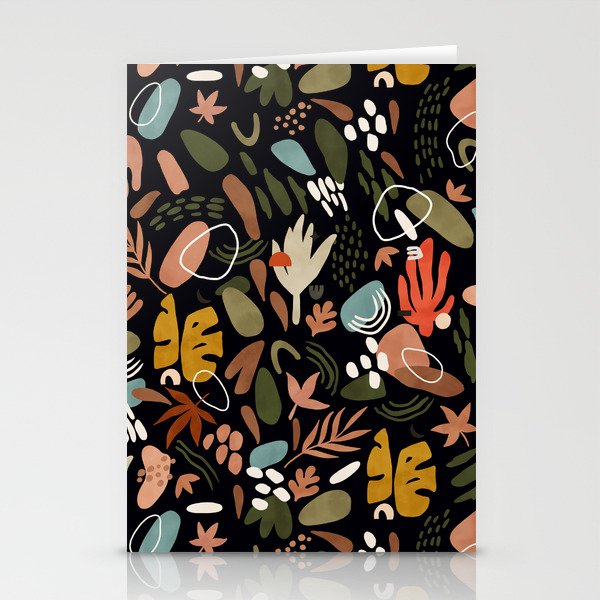 Abstract shapes of dark modern nature Stationery Card Gallery Image 2