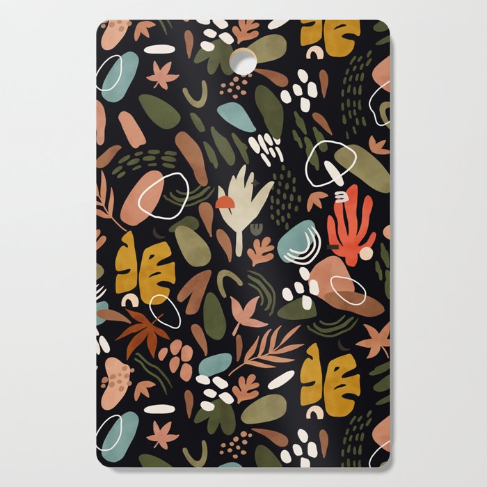 Abstract shapes of dark modern nature Cutting Board Gallery Image 1