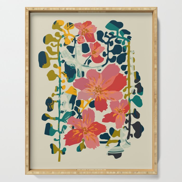 colorful orchid Serving Tray Gallery Image 1