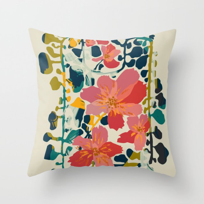 colorful orchid Throw Pillow Gallery Image 6
