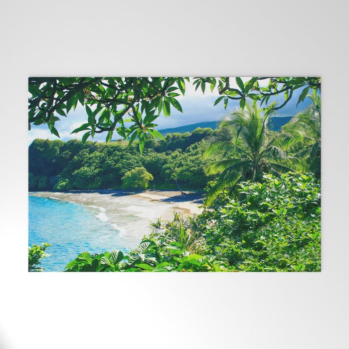 Hamoa Beach Hana Maui Hawaii Welcome Mat Gallery Image 1