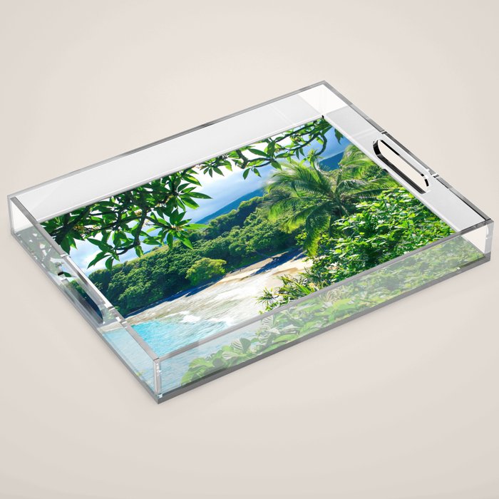 Hamoa Beach Hana Maui Hawaii Acrylic Tray Gallery Image 1