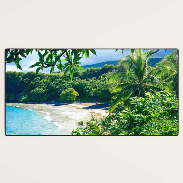 Hamoa Beach Hana Maui Hawaii Desk Mat Gallery Image 3