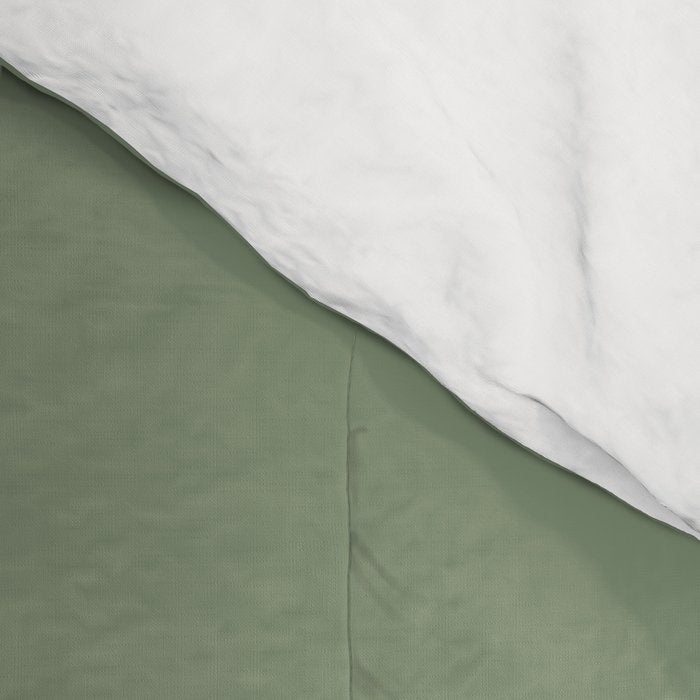 LAUREL TREE SOLID COLOR Plain Muted Green Shade Comforter Gallery Image 4