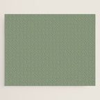 LAUREL TREE SOLID COLOR Plain Muted Green Shade Jigsaw Puzzle Gallery Image 1