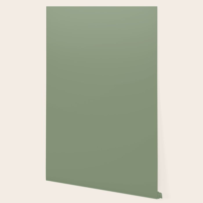 LAUREL TREE SOLID COLOR Plain Muted Green Shade Wallpaper Gallery Image 2