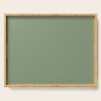 LAUREL TREE SOLID COLOR Plain Muted Green Shade Serving Tray Gallery Image 1