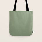 LAUREL TREE SOLID COLOR Plain Muted Green Shade Tote Bag Gallery Image 1