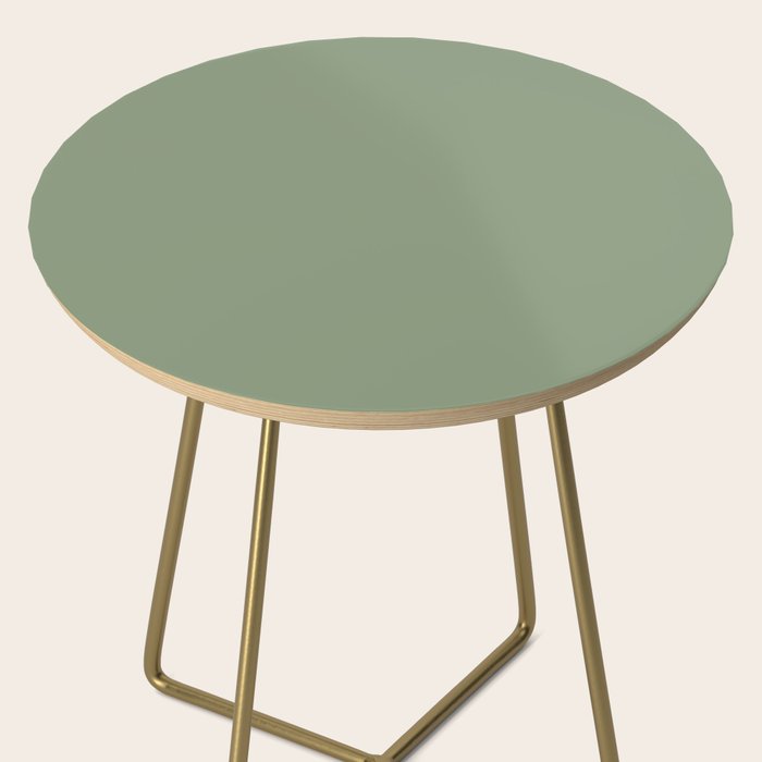 LAUREL TREE SOLID COLOR Plain Muted Green Shade Side Table Gallery Image 2