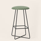 LAUREL TREE SOLID COLOR Plain Muted Green Shade Stool Gallery Image 1