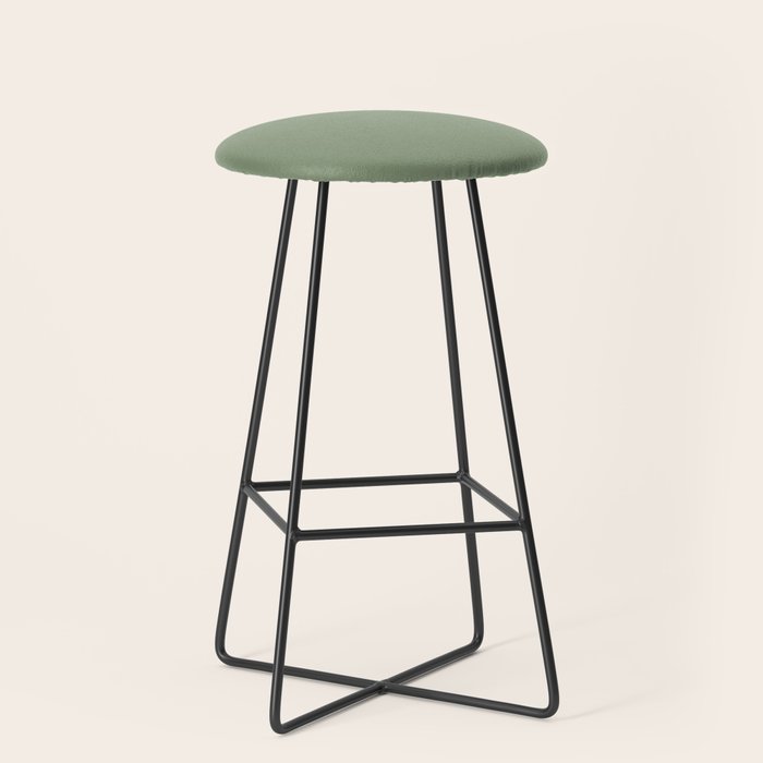 LAUREL TREE SOLID COLOR Plain Muted Green Shade Stool Gallery Image 1