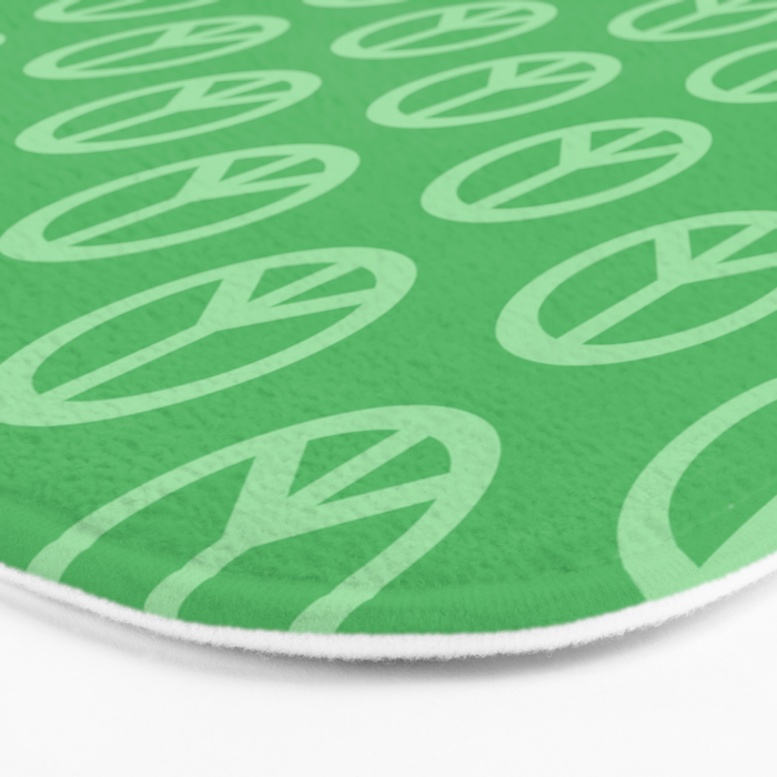 Peace Symbols - Green Bath Mat Gallery Image 3