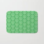 Peace Symbols - Green Bath Mat Gallery Image 1